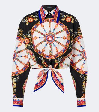 Dolce & Gabbana Carretto cropped cotton shirt