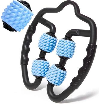 OEM Rouleau De Massage - 4 Roues Rotatives 360&deg; - Pour Tissus Profonds Et Points Trigger - Usage Corps Entier - 1 Pi&egrave;ce