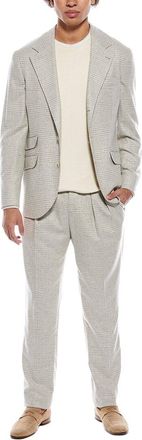 Brunello Cucinelli 2Pc Wool & Silk-Blend Suit With Pleated Pant