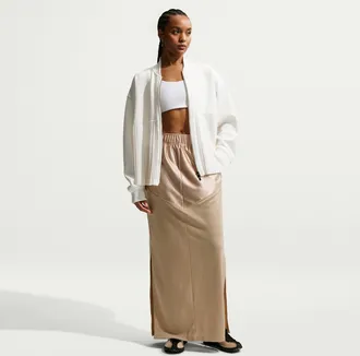 Nike Womens Nike Sportswear Mid-Rise Skirt in Brown | IR1696-286