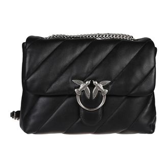 Pinko Love Big Puff Maxi Quilt Bag - Dames - Schoudertassen - Zwart - ONE Size - Tassen