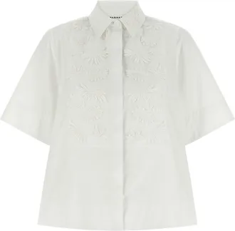 Parosh White Embroidered Shirt