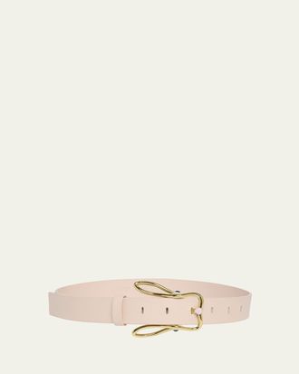Bottega Veneta Bunny Buckle Leather Belt
