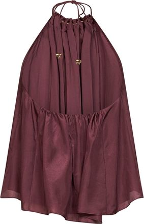Zimmermann Womens Top Aster Merlot Silk Bordeaux Tops