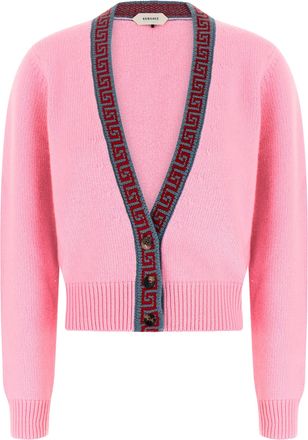 Versace Multicolor Virgin Wool Womens Cardigan
