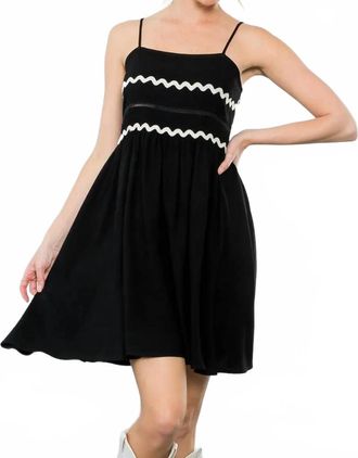 THML Clothing Perfect Linen Mini Dress In Black