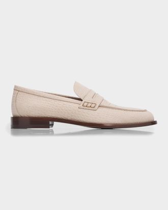 Manolo Blahnik Men & apos;s Perry Crocodile-Embossed Leather Loafers