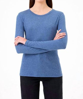 Goldie London Signature Slub Long Sleeve Tee In Denim Heather