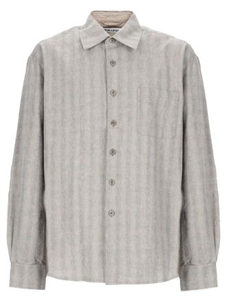 Our Legacy Cotton Linen Vertical Stripe Shirt