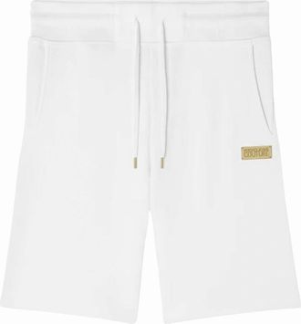 Versace Mens Cotton Metal Logo Oversized Fit White Shorts - Size: 33/32/32