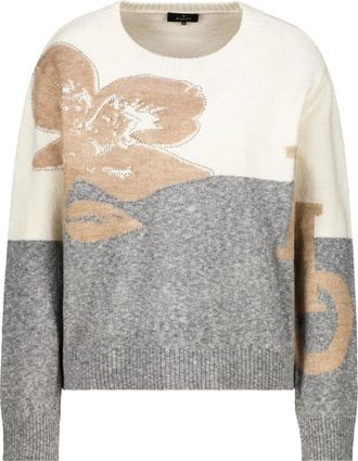 Monari Round-neck Truien - Dames - Ronde hals truien - Veelkleurig - XL - Katoen - Truien & Vesten