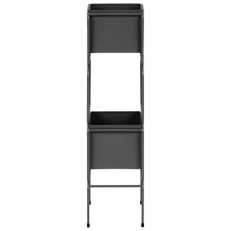 Beliani Beliani - Macetero Para Interior Y Exterior Soporte Para Maceta 20 X 20 X 75 Cm Metal Negro Cotinus