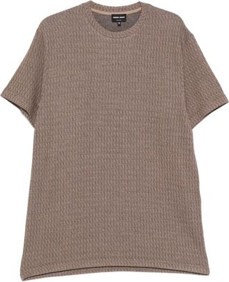 Giorgio Armani T-shirt a fantasia - Marrone