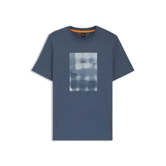 BOSS Printed-artwork T-shirt in cotton jersey