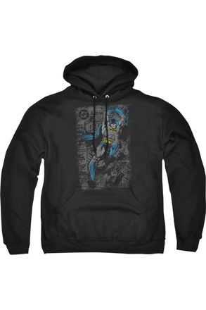 Gildan Batman Detective 487 Distress Adult Pull Over Hoodie / Hooded Sweatshirt