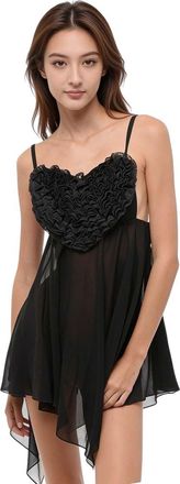 Dsquared2 Black Sweet Heart Neck Mini Dress