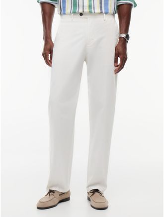 Tommy Hilfiger Mens New York Label Garment-Dyed Flex Chino - White - 30W x 32L