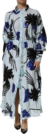 Christian Pellizzari Sequin Embellished Shirt Maxi Womens Dress (Pre-Owned)