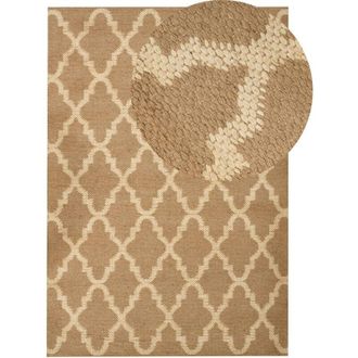 Beliani Rug MERMER Beige 160 x 230 cm Jute