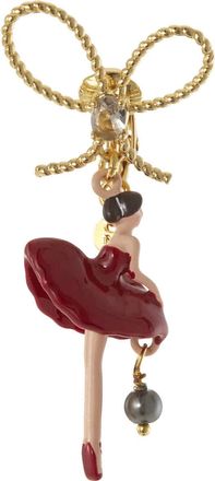 Les N&eacute;r&eacute;ides Pas De Deux Ballerina and Bow Clip-On Earrings