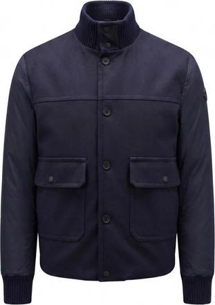 Moncler Urvalis Jacket - Heren - Bomber jackets - Blauw - XL - Wol - Jassen