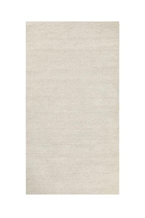 Wecon Home Alfombra beige lista hecha a mano en relieve 70x140