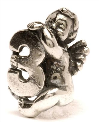 Trollbeads Womens Cherub Three Bead Charm In Silver