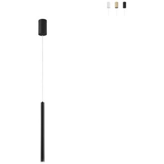 Luce-Ambiente-Design Sospensione led pype in metallo nero 5W con funzione cct