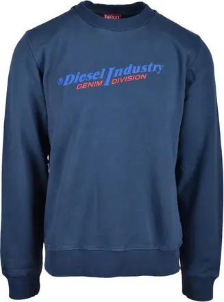 Diesel trui - Heren - Sweatshirts - Blauw - 2XL - Katoen - Hoodies & sweatvesten