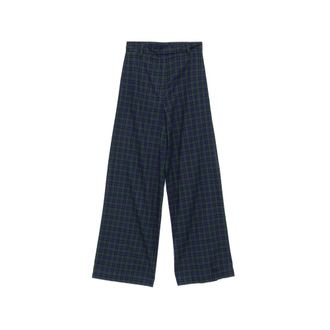 Dries Van Noten Check-pattern Wide-leg Trousers