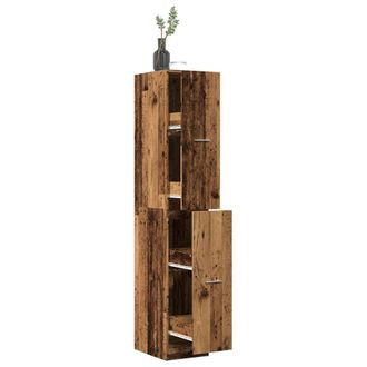 Berkfield Home Apothecary Cabinet&not;Old Wood 30x41x174.5 cm Engineered Wood in Brown