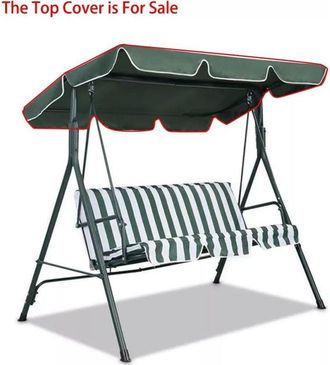 OEM Toldo De Repuesto Impermeable De Tela Oxford 210d Para Columpio De Jard&iacute;n De 3 Plazas, 164 X 114 X 15 Cm (verde)