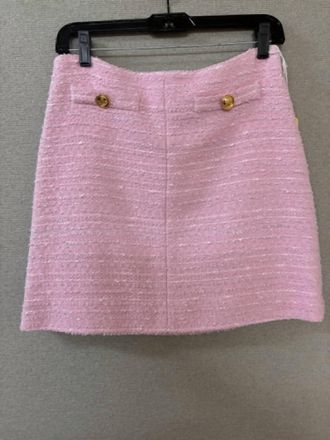 Giambattista Valli Womens Aline Tweed Skirt But Front Pockets In Rose