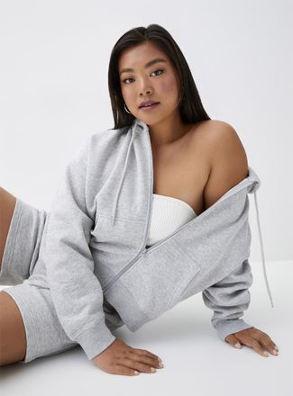 Twik Womens Soft fleece zip-up hoodie