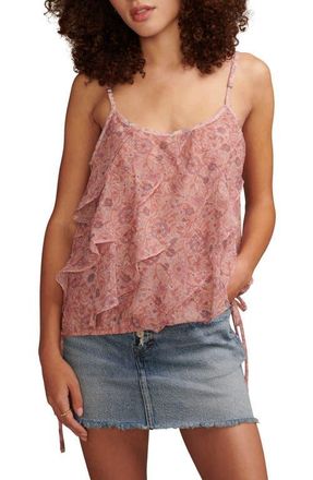 Lucky Brand Asymmetric Ruffle Camisole in Blush Multi at Nordstrom, Size Large