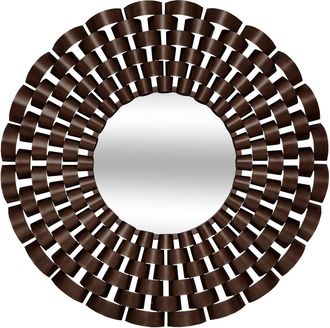 Atmosphera Espejo Redondo Youri, 90 Cm De Di&aacute;metro, Marr&oacute;n - Atmosphera Cr&eacute;ateur DInt&eacute;rieur
