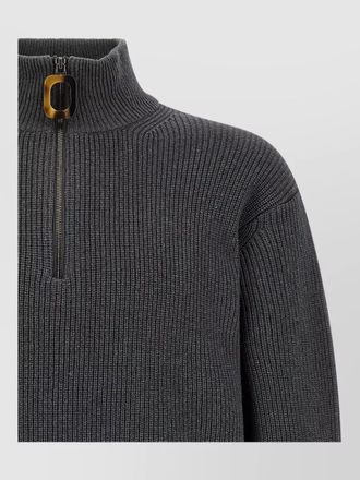 J.W.Anderson high collar rib knit half zip sweater