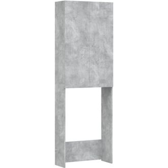 vidaXL Washing Machine Cabinet Concrete Grey 64x25.5x190 cm Vidaxl