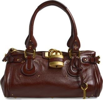 Chlo&eacute; Paddington Leather Satchel in Crafty Brown at Nordstrom