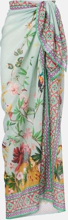 La DoubleJ Floral cotton voile beach cover-up