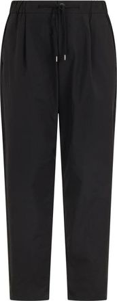 Herno Slim-fit Broeken - Heren - Slim Fit Broeken - Zwart - L - Leer - Broeken