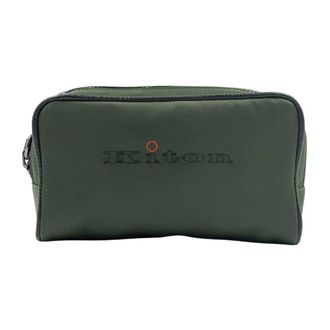 Kiton Pochette Regular Solid - Bags - Hombre - Verde - ONE SIZE