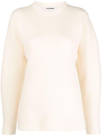 Jil Sander crew-neck wool jumper - women - Wool - 38 - Neutrals