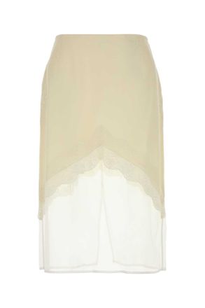 Jil Sander Cream Viscose Blend Skirt