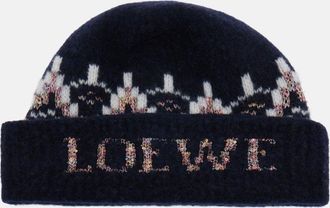 Loewe Berretto Fair Isle in misto lana con paillettes