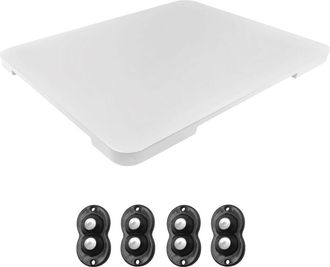 OEM Soporte Para Cafetera De Madera Natural Con Ruedas Giratorias - Blanco