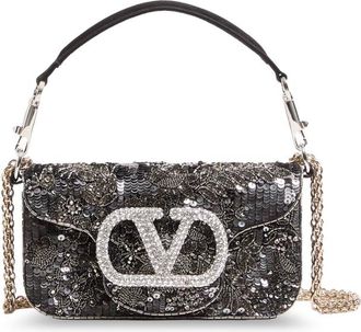 Valentino Garavani Loco Embroidered Satin Crossbody Bag