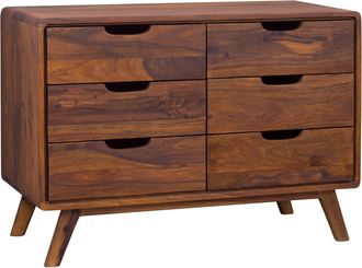 Massivmoebel24 Malm&ouml; 2 105 Com&ograve; In Legno Di Sheesham - Laccato / Noce 90x40x65