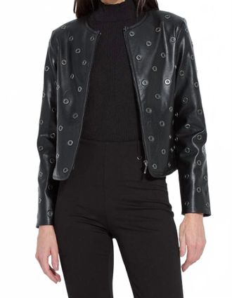 Lyss&eacute; Geneva Grommet Vegan Jacket In Black