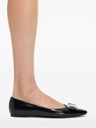 Ferragamo Ferragamo New Vara-Bow Lambskin Ballerina Shoes